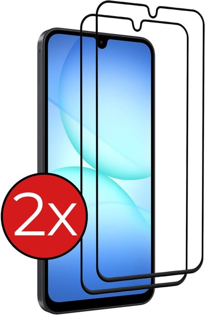 Screenprotector - 2 Stuks - Geschikt voor Samsung Galaxy A17/A18 - Full Cover - Beschermglas - Gehard Glas - Tempered Glass - Screen Protector