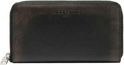 LIEBESKIND BERLIN Leren Portemonnee Lou Vintage Leather Frieda Purse Black Donkerbruin