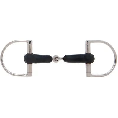 Mors voor Engelse paard met ringen in D met rubberen mond Sefton