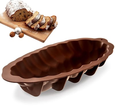 Orion Silline Serie - Silicone Bakvorm - 41 cm - Ovaal - Bruin