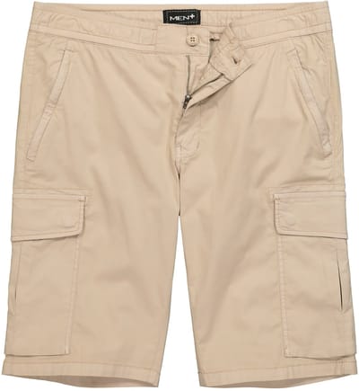 Men Plus - Heren - Cargo-Bermuda buikvriendelijk relaxed fit - Lichtbeige - Maat 52