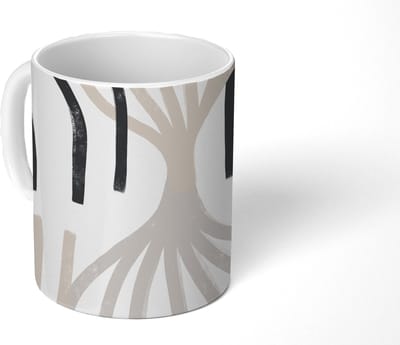 Mok - Koffiemok - Lijn - Pastel - Abstract - Patronen - Mokken - 350 ML - Beker - Koffiemokken - Theemok