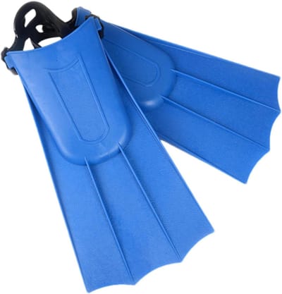 Zwemvliezen Volwassenen - Korte Vinnen - Sneller Zwemmen - Verstelbare Riem - Maat 40-44 - Blauw