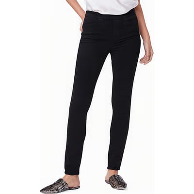 PAIGE Hoxton Ultra Skinny Pull On Black Shadow Maat: W23 | Skinny Broeken Outlet | Dames | Zwart