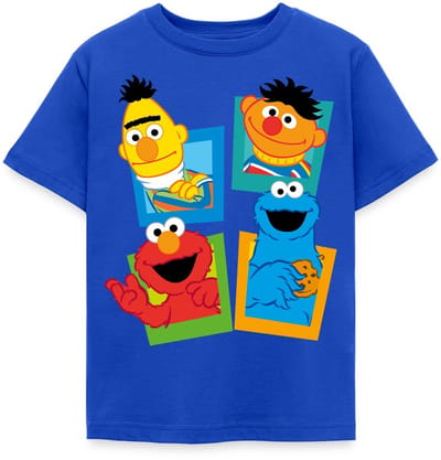 Sesamstraat Bert Ernie Elmo Koekiemonster T-Shirt Kinderen