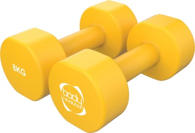 Neopreen halters - oranje - 2x8kg - antislip