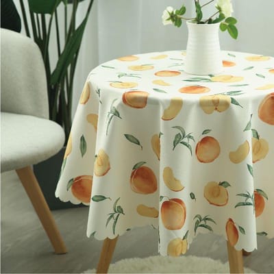 Katoen Linnen Kleine Frisse Tafelkleed Huishoudelijk Minimalistisch Rond Tafelkleed Restaurant Kleine Ronde Tafel Stoffen Tafelmat Diameter 90cm