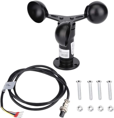 Allecto Plus - Aluminium windsnelheidssensor Anemometer met pulssignaaloutput