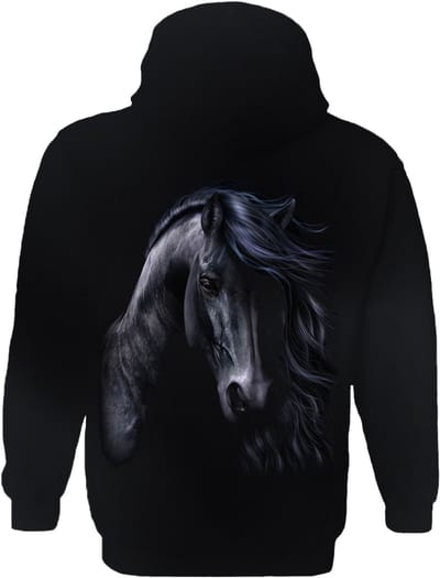Zwart Paard The Black Horse The Coloured House Hoodie S