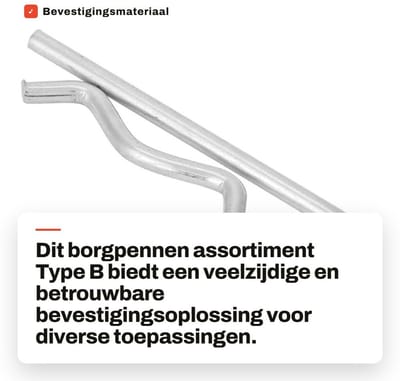 Dailygoods- Splitpen R-vormig - Bevestigingsmateriaal - 10 stuks - 3.5*75mm - Zinkgecoat - Geschikt voor hydraulische ondersteuning - Borgpen