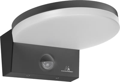 Maclean - Wandlamp LED buitenlamp met PIR bewegingsmelder - 15W, IP65, 1560lm, neutraal wit (4000K) - Grijs
