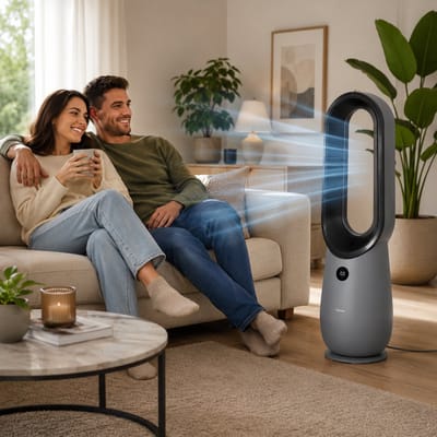 Stijlvolle en stille bladloze ventilator voor een aangenaam binnenklimaat