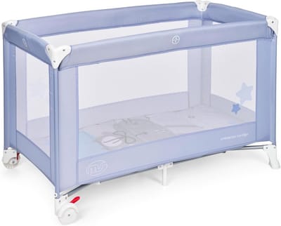 Reisbed voor baby's, 3-delig, 120x60 cm, inklapbaar met matras en draagtas