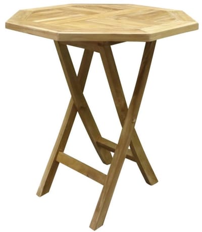 Klaptafel 70x70x75 achtkantige teaktafel