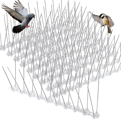DnA® Duivenverjager - Duivenpinnen - Vogelpinnen - Duivenpinnen Met Plakstrip - Zilver - 25cm x 12cm x 3cm