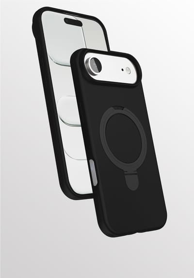 Hoesje Geschikt voor iPhone Air hoesje zacht siliconen Zwart - Liquid Backcover ring hoesje Geschikt voor Magsafe