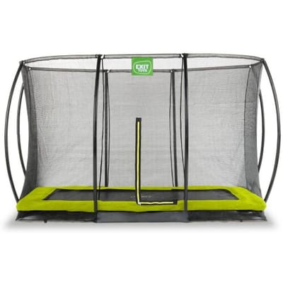 EXIT Silhouette Trampoline 244x366cm - met Veiligheidsnet - Inground - Rechthoekig - Voor Kinderen - Groen
