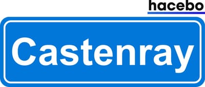 Hacebo - Plaatsnaam Sticker - 29x10 CM - Castenray sticker - Verkeersborden sticker - grappige cadeaus - Castenray