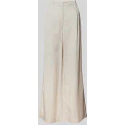 Wide leg stoffen broek met bandplooien