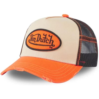 Von Dutch Men's and Women's Adjustable Baseball Cap, Multi-Sport, Soft and Comfortable, beige