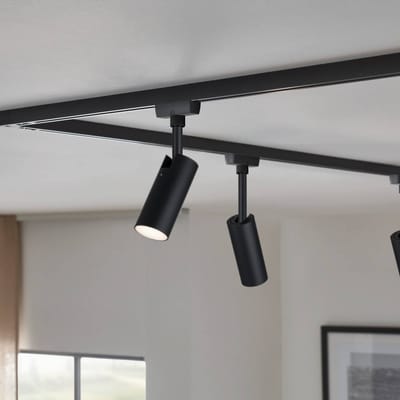 URail Railspot 3-Step-Dim Tubo Losse spot 190lm 4W 3000K dimbaar 230V Zwart mat