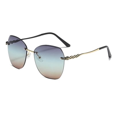 Bugolini® OLIVIA - Designer Zonnebril Voor Dames - Gepolariseerd - UV400 - Ogen Zichtbaar - Blauw/Bruin/Groen