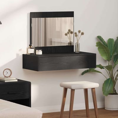 vidaXL - Kaptafel - Zwart - 83 - x - 40 - x - 70 - cm - Bewerkt - hout