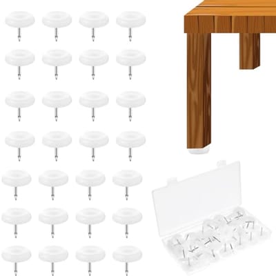 Meubelglijders - 50 stuks kunststof vloerbescherming met vilt - 20 mm