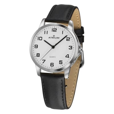 Horloge Dames Zilver - Dames Horloge met Leren Band - In Lengte Verstelbaar - Cadeau voor Vrouw - Quartz uurwerk - Edelstalen Sluiting - A37-10