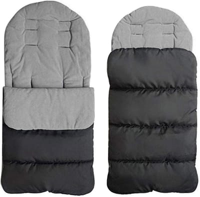 Kinderwagen Voetzak - Baby Slaapzak - Warmte Buiten - Wind- en Waterdicht - 87x40cm - Grijs
