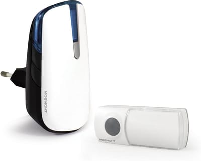 Draadloze Deurbel Set - Bel met Knop - Huis Beveiliging - Batterijloze Knop - 150m Bereik - Blauw