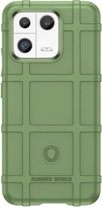 MobyDefend Hoesje - Geschikt voor Xiaomi 13 - Rugged Shield TPU Backcover - Groen
