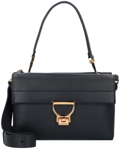 COCCINELLE Leren schoudertas Arlettis Shoulder Bag Noir zwart