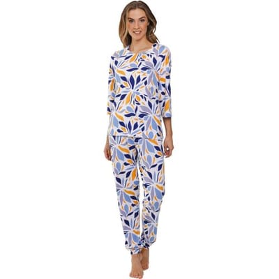 Pastunette Pyjama Yellow Breeze - Katoen/Modal - Wit - Maat 40
