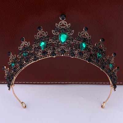 Bruidskroon Hoofddeksel Luxe Koningin Haarband Bruiloft Legering Strass Haaraccessoire Kroon