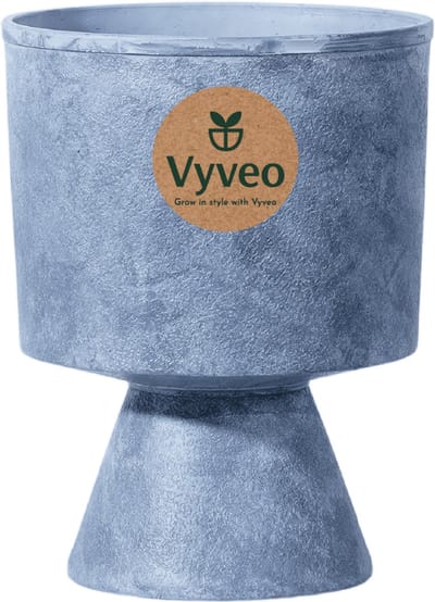 Vyveo - Bloempot Monolith - 27x35 - Lichtgrijs (Retro) - Bloempot voor binnen en buiten - Lichtgewicht - Breukbestendig - Vorstbestendig - UV-bestendig