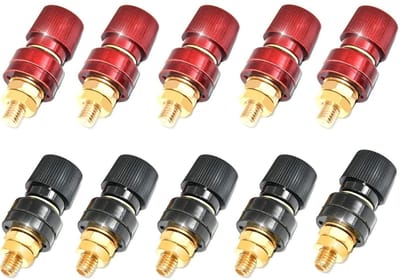 Dailygoody - 10Pcs 1/4" Batterij Aansluitposten - 100A Messing Verbinding