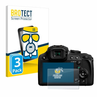 BROTECT - Screenprotector voor Panasonic Lumix DC-FZ82 / FZ82D - Folie Beschermfolie Beschermglas matte 3 Stuks