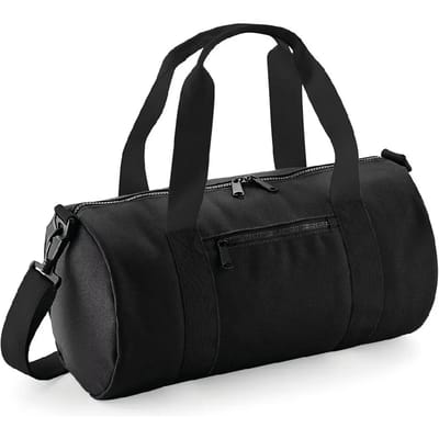 BagBase Mini Barrel Bag BG140S - Black/Black - 40 x 20 x 20 cm