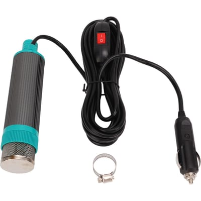 Pompe extractrice électrique portable à huile et eau 12V avec câble de 5 m pour transfert de fluide Diesel Kérosène pour camping-car remorque