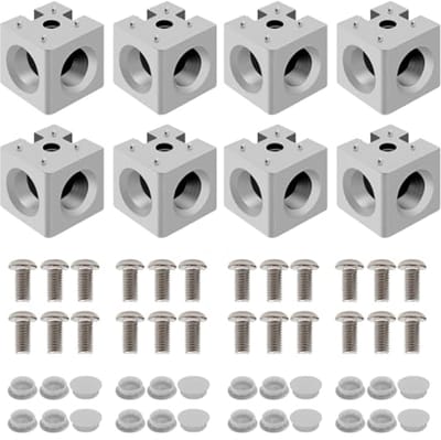 8pcs 3030 Hoek Cube 3-Weg Extrusie Hardware T Slot V Slot Accessoires voor 30x30 Aluminium Extrusie Connector 3D Printer