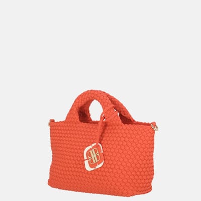 Laurent David Liz handtas neopreen gevlochten S red