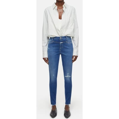 Closed Skinny Pusher Jeans Mid Blue Größe: W25L34 | Skinny Pants Outlet | Damen | Blau
