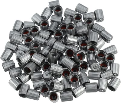 Universele Ventieldoppen voor Auto en SUV, 12mm, Plastic, Grijs, 100 Stuks voor Optimaal Gebruik