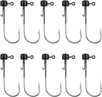S&D | Loodvrije Jigheads / Shadheads Set 10 Stuks – 2.8 g – Carbonstaal Haken – Voor Snoek & Baars