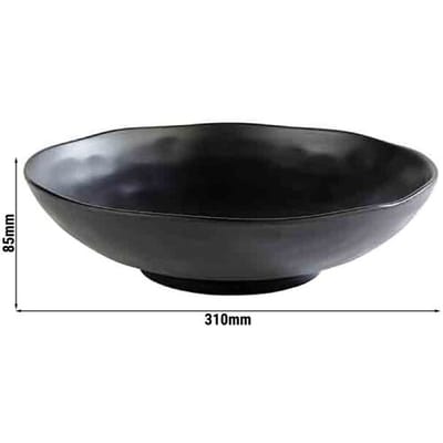 GGM Gastro (6 Stück) Schale - ZEN - Melamin - 2,5 Liter - Ø 310mm - Schwarz