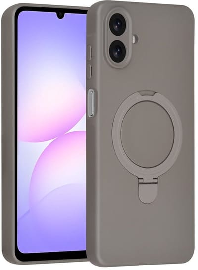 Telefoonhoesje geschikt voor Samsung Galaxy A07 4G - Magnetische Backcover met Ringstand - Geschikt voor MagSafe-accessoires - FuturiQ - Titanium Grey