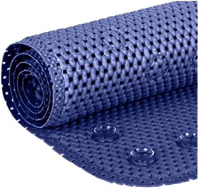 Luxe Antislip Badmat met Zuignappen voor Douche en Badkuip - Zacht Schuimrubber, Marineblauw 91x43 cm