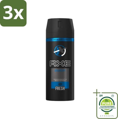 3 x Axe - Deodorant Bodyspray - 48hrs Fresh - Anarchy for Him - 150 ml - Grootverpakking - Axe Anarchy For Him - Deodorant Bodyspray - Mannelijke Geur - Frisse Geur - Langdurige Bescherming