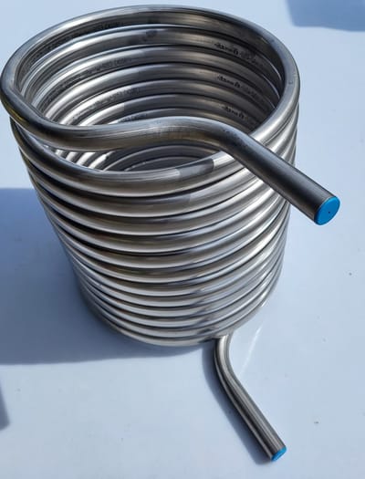 rvs wisselaar zwembadverwarming 310 mm 12 meter 22 mm houtgestooktezwembadverwarming warmtewisselaar zwembadheater